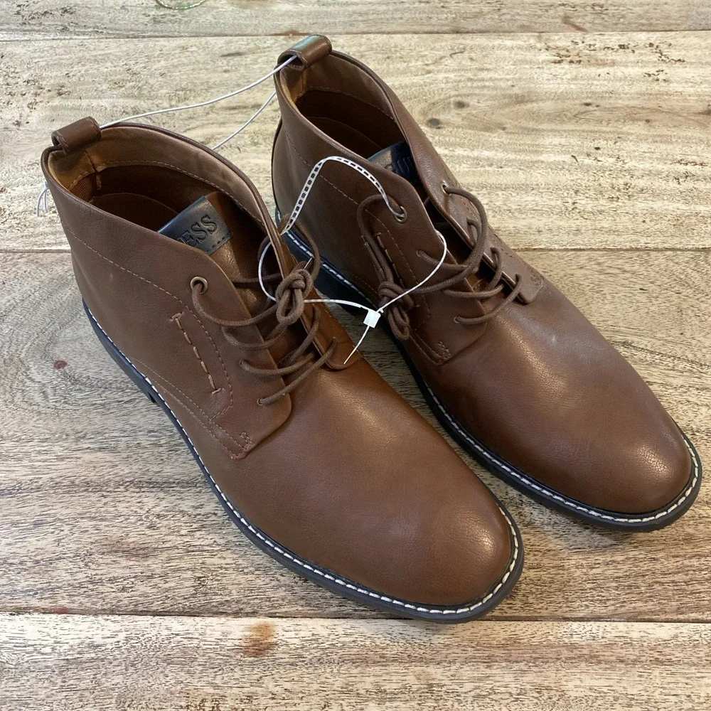 Guess Men's Brown Lace Up Boot Size 11 New